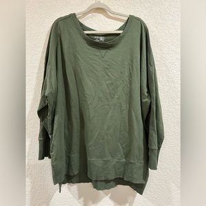NWOT- Olive green plus size pull over sweater sweatshirt